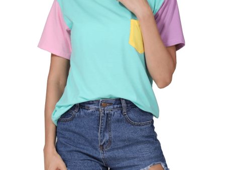 Pastel Patchwork Tee Fashion