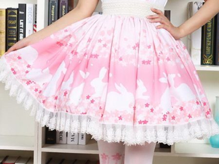 Cherry Blossom Bunny Skirt For Cheap