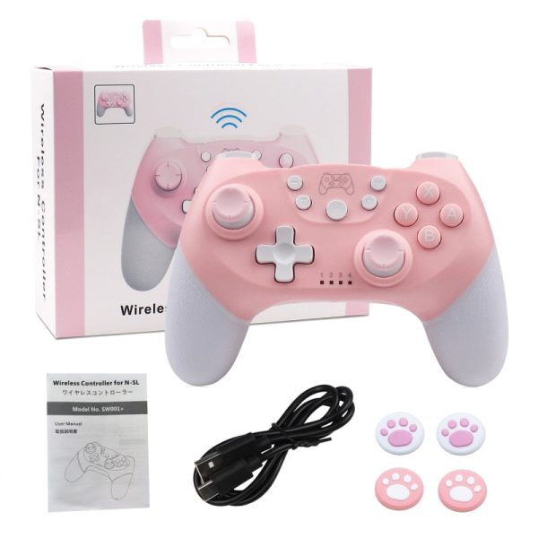 Pink Bluetooth Game Controller For PC Switch For Cheap