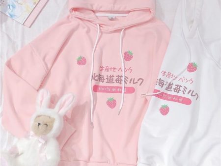 Japanese Strawberry Hoodie on Sale