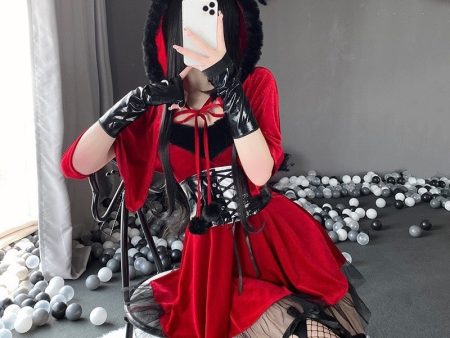 Christmas Red Riding Hood Outfit Hot on Sale