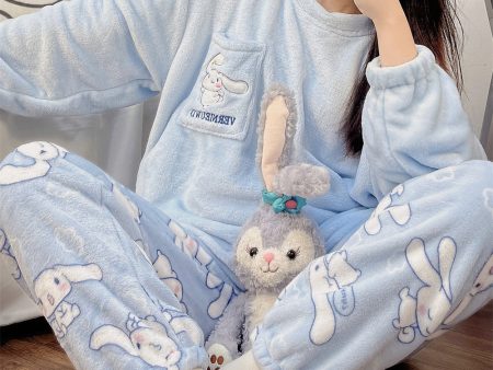 Fuzzy Cinna Pajama Set For Sale