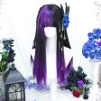 Purple & Black Split Cosplay Wig For Discount