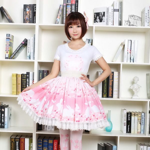 Cherry Blossom Bunny Skirt For Cheap