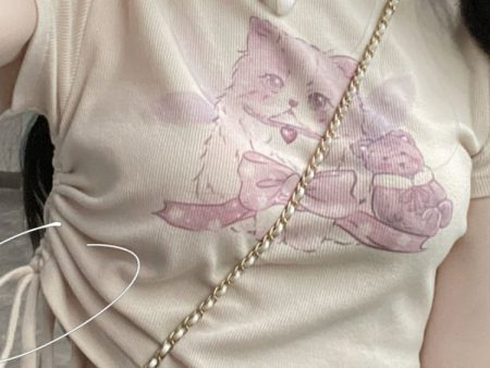 Soft Pretty Kitty Crop Top For Sale