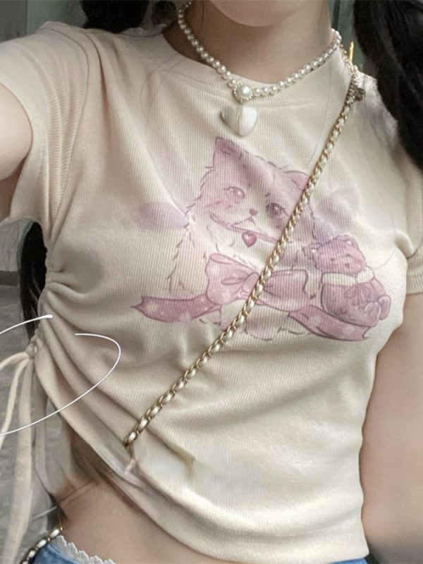 Soft Pretty Kitty Crop Top For Sale