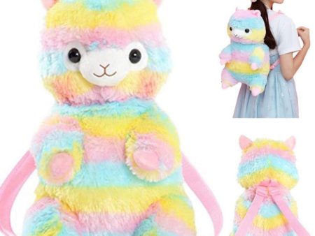 Rainbow Alpaca Backpack For Sale