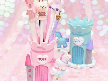 Unicorn Castle Pen Holder For Sale