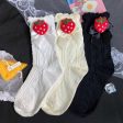 Berry Bow Ruffle Lace Socks Online now