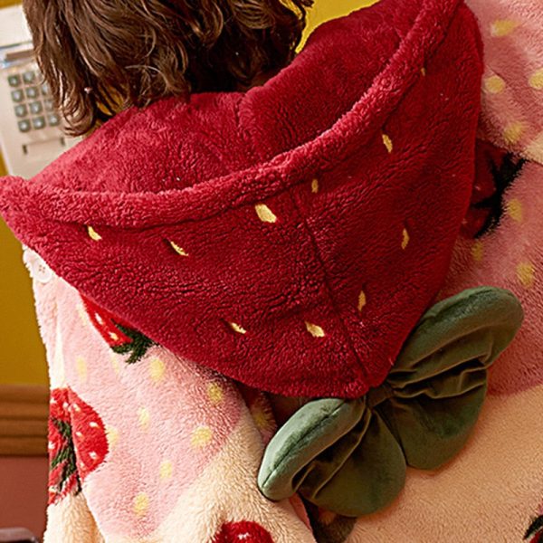 Oversized Fuzzy Strawberry Nightgown For Sale