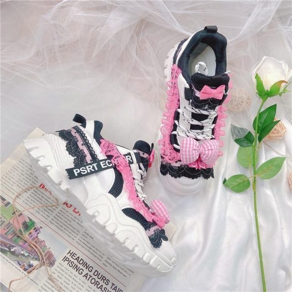 Black & Pink Baby Doll Sneakers Online Sale