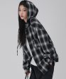 ★Acover★ Checkered Hooded Shirt (3colors) Sale