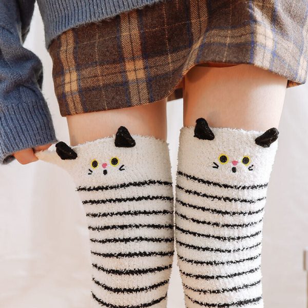 White Kitty Thigh Highs Online