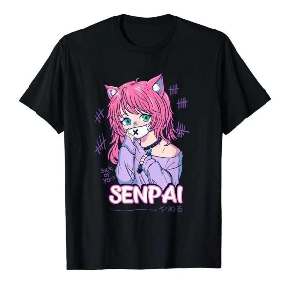 Senpai Neko Tee Fashion