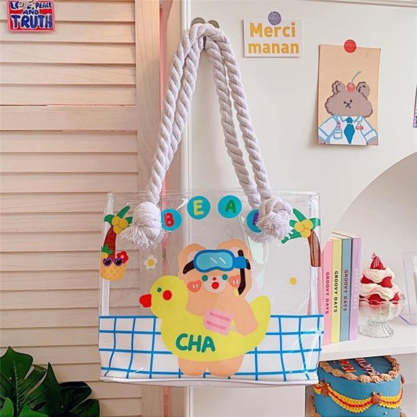 Transparent Kawaii Beach Bag For Cheap